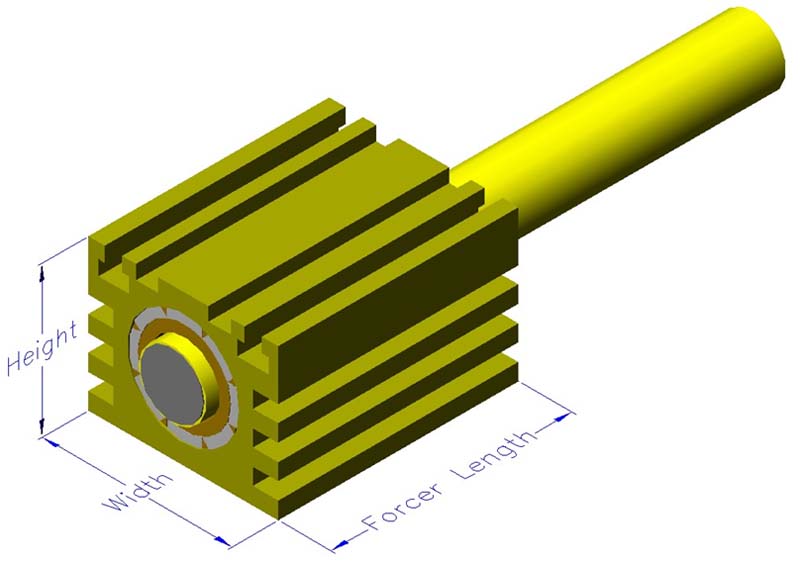 Tubular slotless iron core linear brushless motors