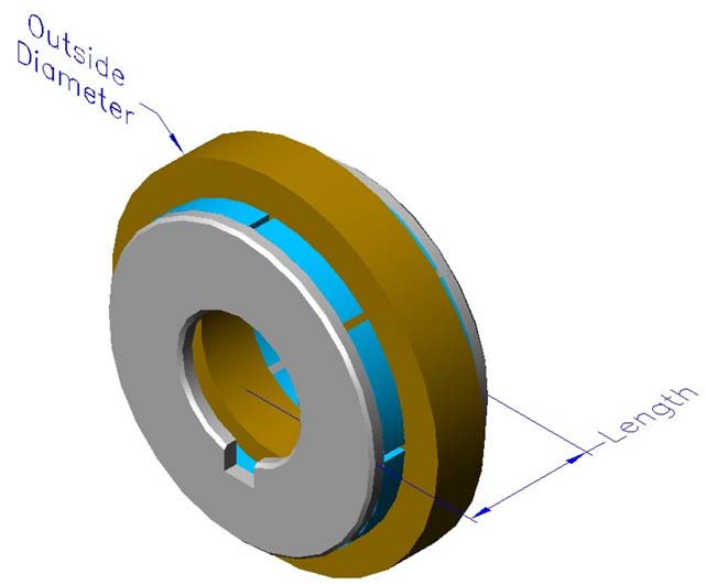 Frameless slotless iron core brushless motors, axial, double rotor
